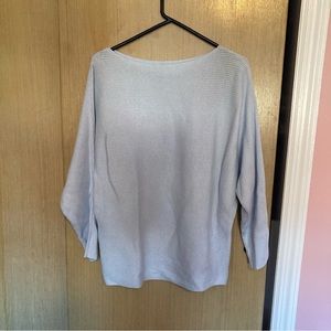 CeCe Light Blue Loose Fitting Sweater